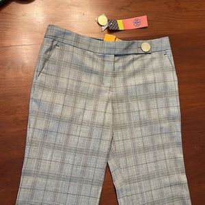 Beautiful grey plaid NWT Tory Burch trousers